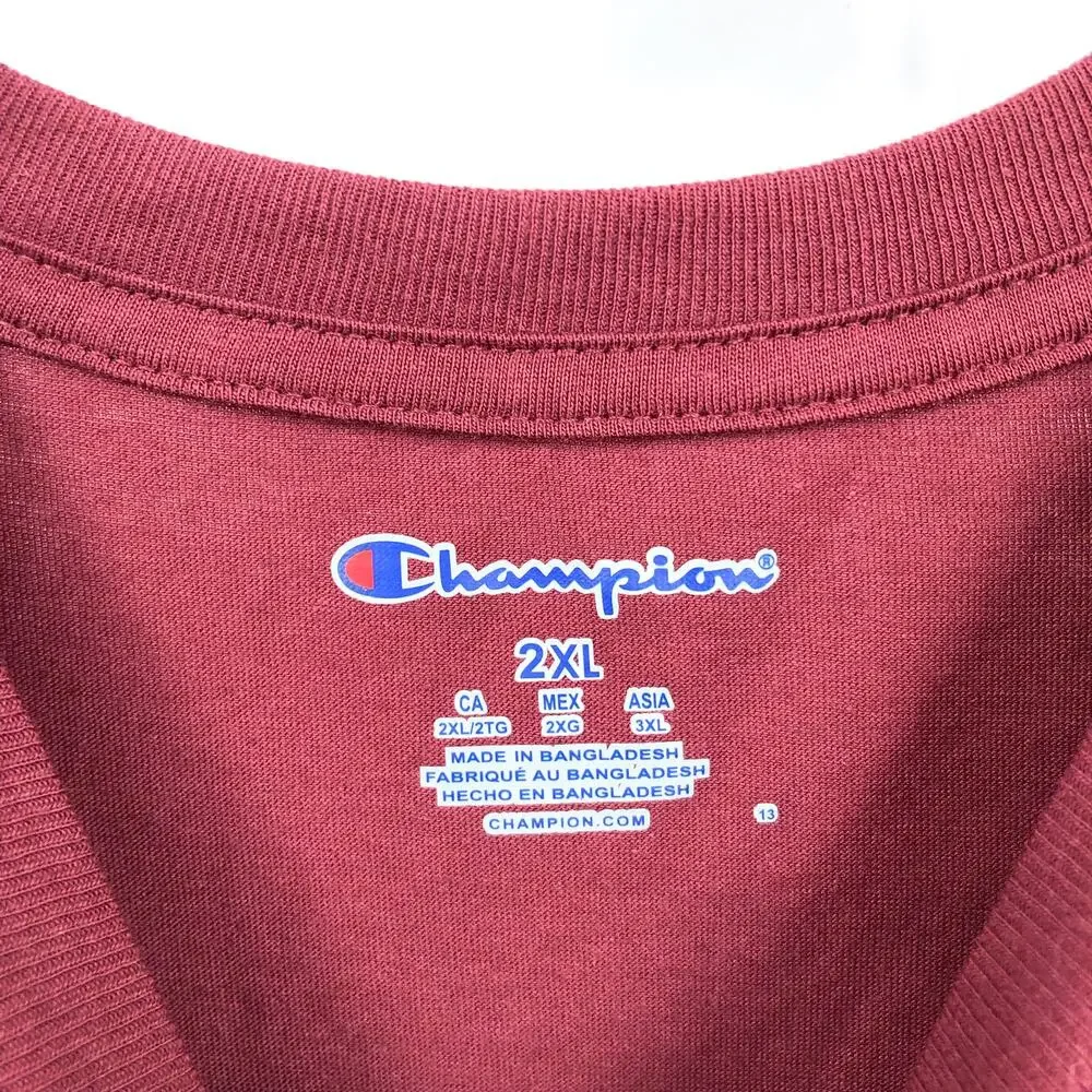 TAGS CHAMPION Men's Texas State Bobcats Primary Jersey T-Shirt 2XL Maroon NWT - Picture 6 of 8